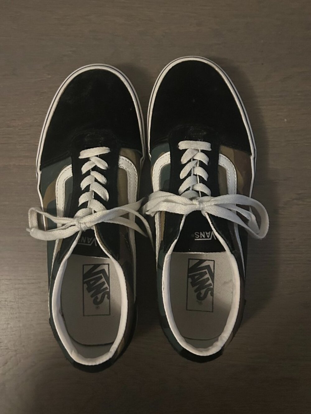 Vans Camo Low Top Sneakers | Green Camouflage Canvas Shoes